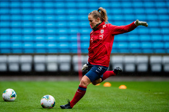Goalkeeper Oda Marie Bogstad of the Norwegian women’s