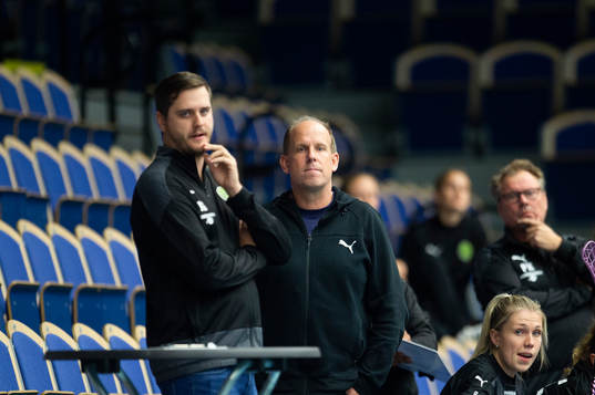 Lunds tränare Johan Gustafson och assisterande tränare