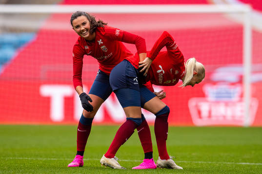 Ingrid Syrstad Engen and Karina Sævik of the Norwegian