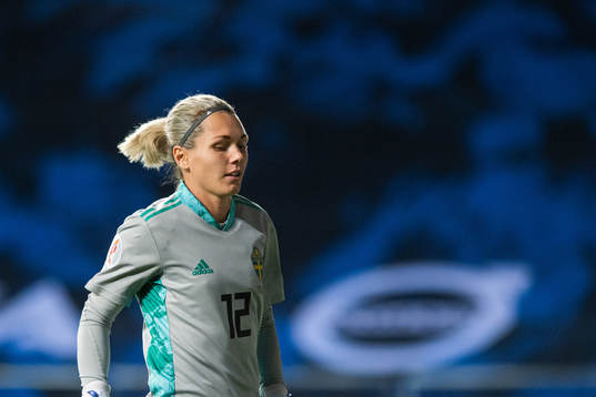 Goalkeeper Jennifer Falk of Sweden