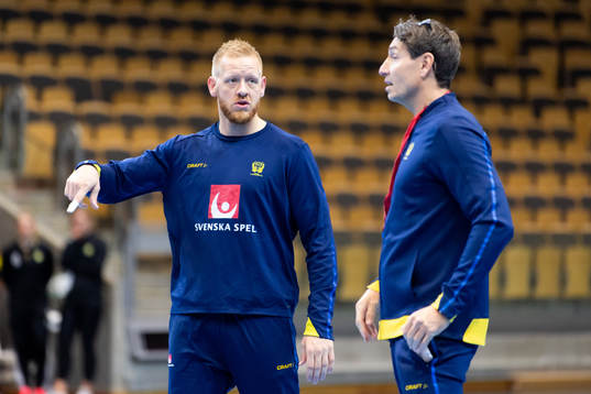 Jim Gottfridsson och förbundskapten Glenn Solberg