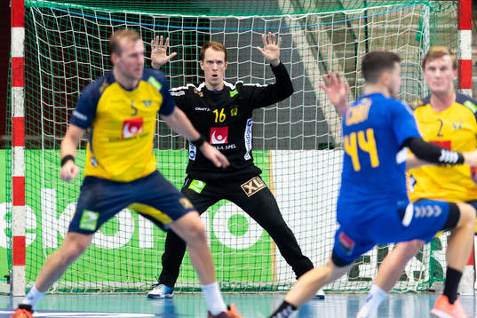 Goalkeeper Mikael Aggefors of Sweden