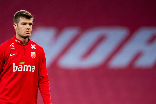 Alexander Sørloth of the Norwegian national football team