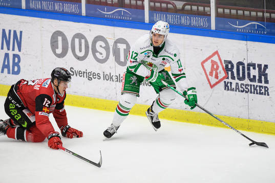 Malmö Redhawks Linus Lindstrand-Cronholm  och Rögles