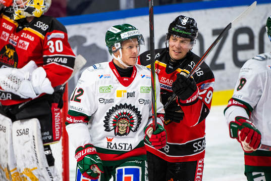 Frölundas Max Friberg och Luleås Erik Gustafsson