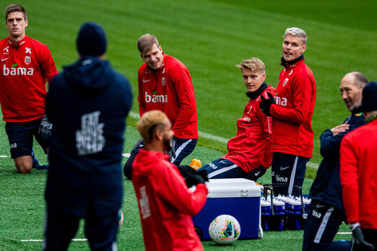 Alexander Sørloth, Martin Ødegaard and Simen Juklerød of