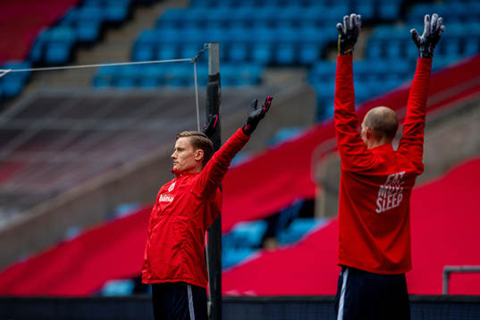 Goalkeeper Sondre Rossbach of the Norwegian national