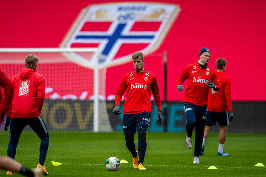 Alexander Sørloth of the Norwegian national football team