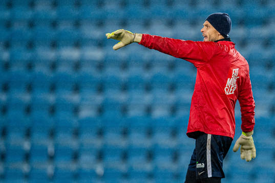 Goalkeeper Rune Almenning Jarstein of the Norwegian
