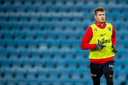 Alexander Sørloth of the Norwegian national football team