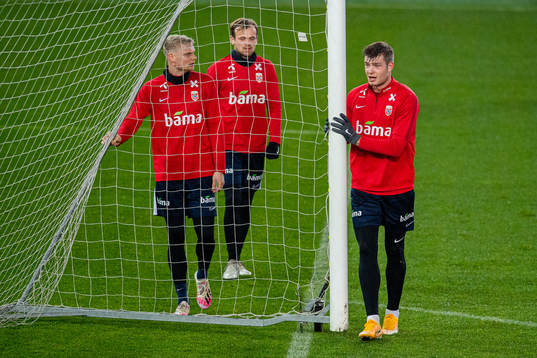 Simen Juklerød, Iver Fossum and Alexander Sørloth of the