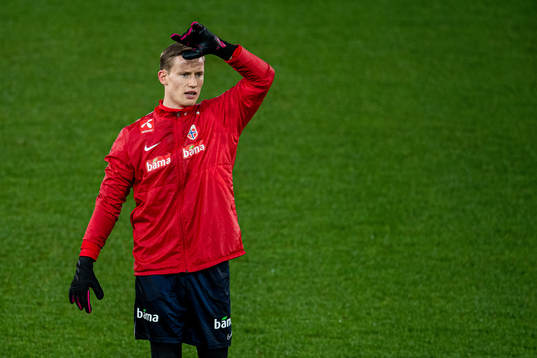 Goalkeeper Sondre Rossbach of the Norwegian national