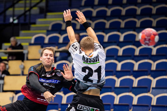 HK Malmös Filip Berentsen och IFK Ystads Filip Långh