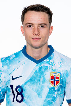 Håkon Evjen of the Norwegian national football team poses