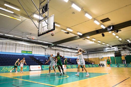 Vy över basketmatchen i damernas SBL mellan Alvik och Eos