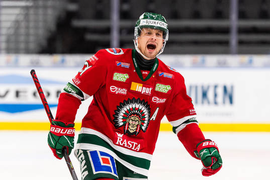 Frölundas Nicklas Lasu jublar