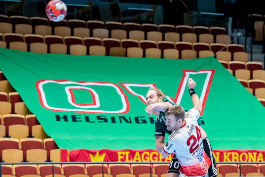 Helsingborgs David Florander och HK Malmös Hampus Nygren