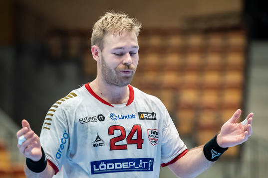 HK Malmös Hampus Nygren deppar