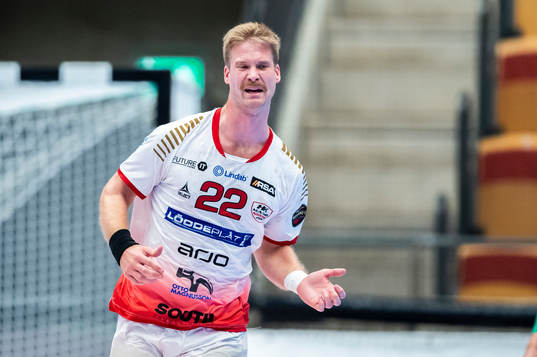 HK Malmös Viktor Östlund jublar