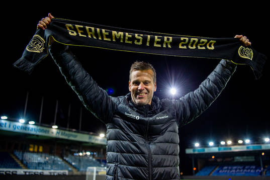 Kjetil Knutsen, head coach of Bodø/Glimt, celebrates