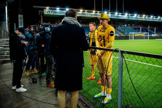 Kasper Junker of Bodø/Glimt talks to the media