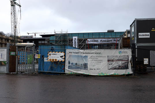 Bilder på bygget av Nya Wallenstam Arena