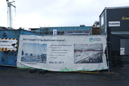 Bilder på bygget av Nya Wallenstam Arena