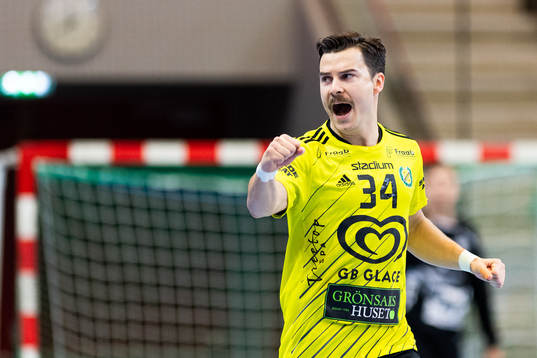 Sävehofs Sebastian Karlsson jublar