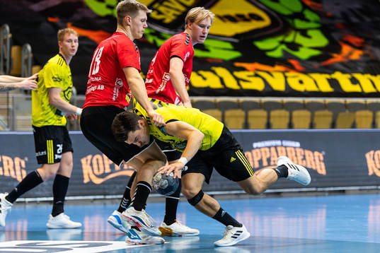 Guifs Melker Norrman och Sävehofs Sebastian Karlsson