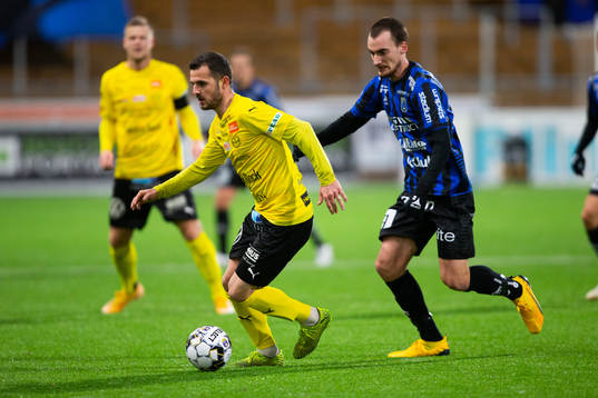 Mjällbys Kadir Hodzic och Sirius Adam Hellborg