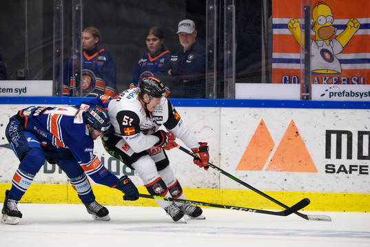 Växjös Tim Erixon och Malmö Redhawks Emil Sylvegård