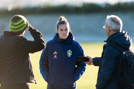 Filippa Angeldal i mixade zonen