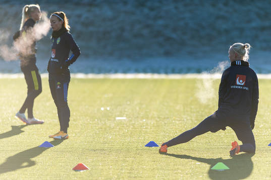 Caroline Seger och Kosovare Asllani