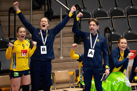 Melissa Petren, assisterande förbundskapten Johanna Wiberg