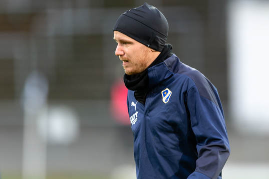 Halmstads Simon Lundevall före fotbollsmatchen i
