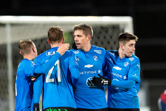 Halmstads Mikael Boman jublar