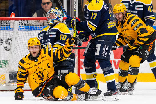 s målvakt Hugo Alnefelt deppar