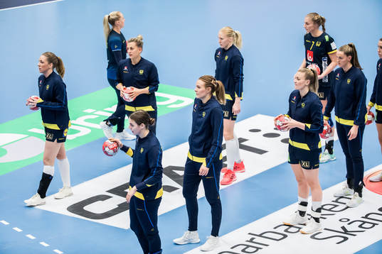 Sveriges spelare värmer upp