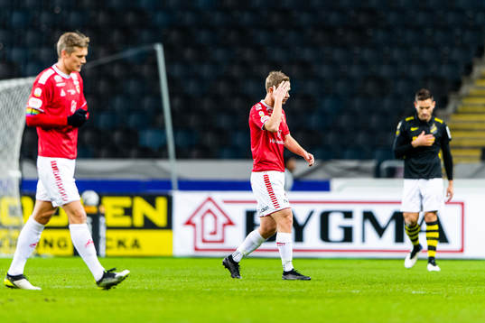 Kalmars Viktor Elm och Erik Israelsson deppar