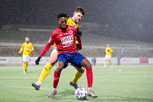 Karlslunds Ibrahim Habib och Lunds Oliver Stojanovic Fredin