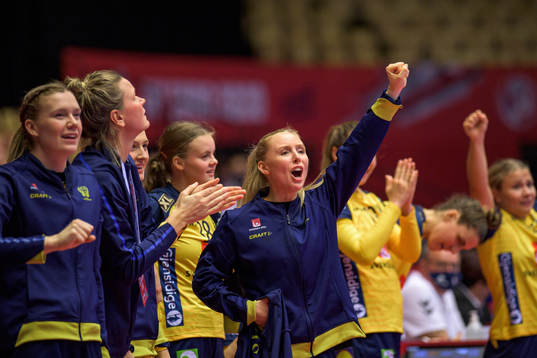 Mathilda Lundström of Sweden celebrates