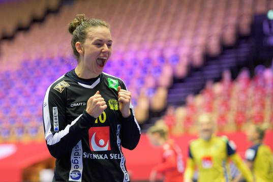 Goalkeeper Jessica Ryde of Sweden celebrates