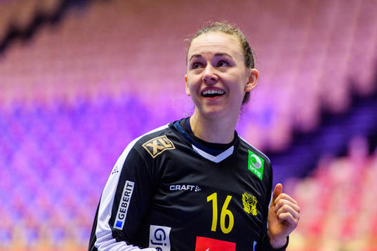 Goalkeeper Jessica Ryde of Sweden celebrates