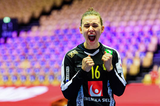 Goalkeeper Jessica Ryde of Sweden celebrates