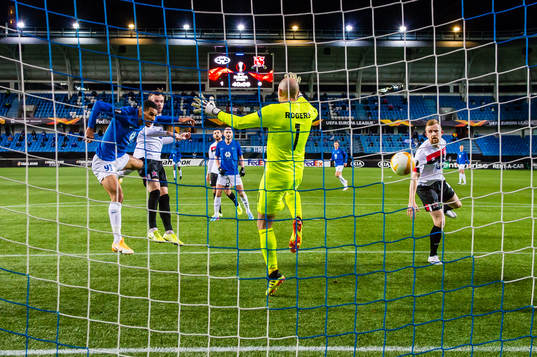 Ohikhuaeme Anthony Omoijuanfo of Molde scores the 2-0 goal