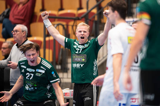 Helsingborgs Henrik Knudsen jublar