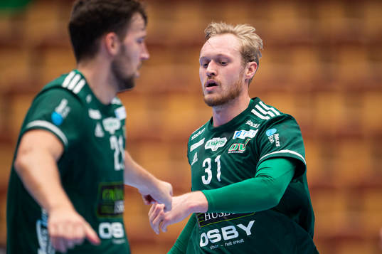 Helsingborgs Sebastian Hansson och Mattias Thynell jublar