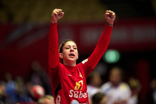 Nikolina Vukcevic of Montenegro celebrates