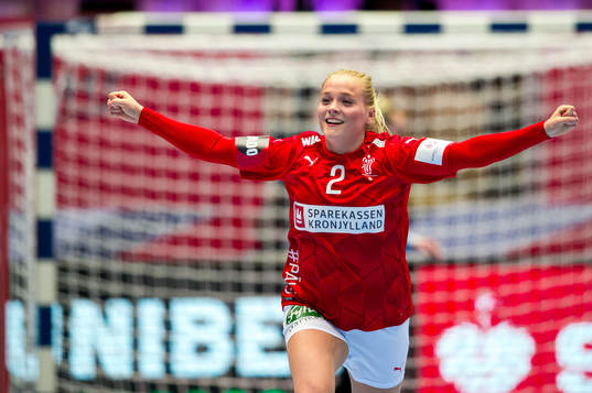 Laerke Nolsoe Pedersen of Denmark celebrates