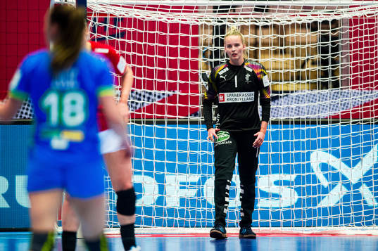 Goalkeeper Sandra Toft of Denmark